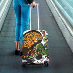 Tiger And Dragon Yin Yang Print Luggage Cover