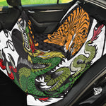 Tiger And Dragon Yin Yang Print Pet Car Back Seat Cover