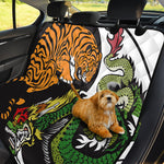 Tiger And Dragon Yin Yang Print Pet Car Back Seat Cover