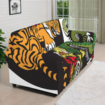 Tiger And Dragon Yin Yang Print Sofa Cover