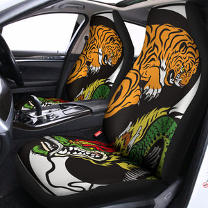 Tiger And Dragon Yin Yang Print Universal Fit Car Seat Covers