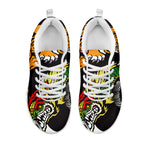 Tiger And Dragon Yin Yang Print White Sneakers