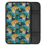 Tiger And Toucan Pattern Print Car Center Console Cover