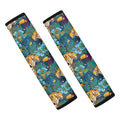 Tiger And Toucan Pattern Print Car Seat Belt Covers