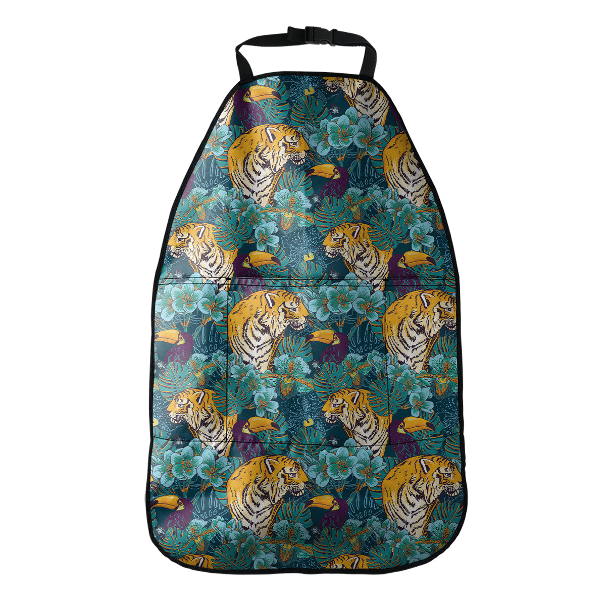 Tiger And Toucan Pattern Print Car Seat Organizers