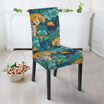 Tiger And Toucan Pattern Print Dining Chair Slipcover
