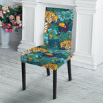 Tiger And Toucan Pattern Print Dining Chair Slipcover