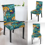 Tiger And Toucan Pattern Print Dining Chair Slipcover