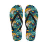 Tiger And Toucan Pattern Print Flip Flops