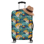 Tiger And Toucan Pattern Print Luggage Cover