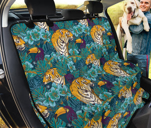 Tiger And Toucan Pattern Print Pet Car Back Seat Cover