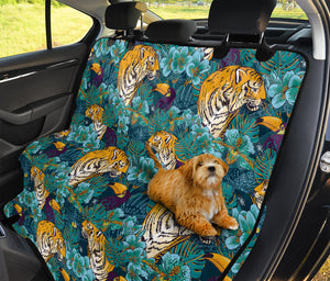 Tiger And Toucan Pattern Print Pet Car Back Seat Cover