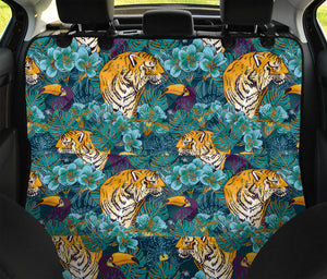 Tiger And Toucan Pattern Print Pet Car Back Seat Cover