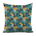 Tiger And Toucan Pattern Print Pillow Cover