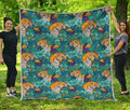 Tiger And Toucan Pattern Print Quilt
