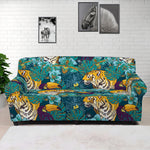 Tiger And Toucan Pattern Print Sofa Cover