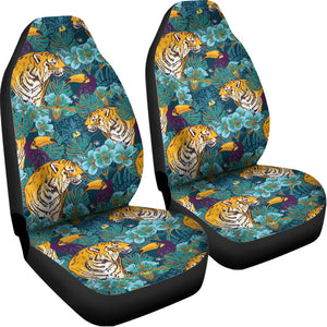 Tiger And Toucan Pattern Print Universal Fit Car Seat Covers