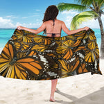 Tiger Monarch Butterfly Pattern Print Beach Sarong Wrap