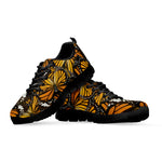 Tiger Monarch Butterfly Pattern Print Black Sneakers