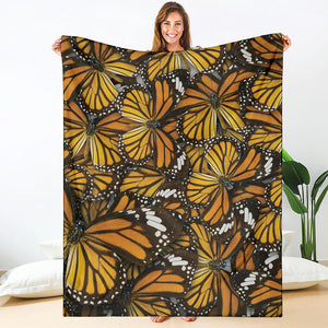 Tiger Monarch Butterfly Pattern Print Blanket