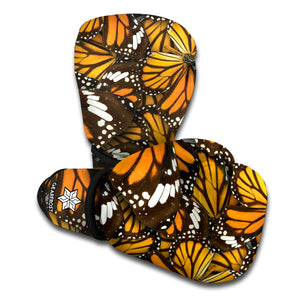 Tiger Monarch Butterfly Pattern Print Boxing Gloves