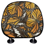 Tiger Monarch Butterfly Pattern Print Car Headrest Covers