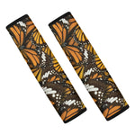 Tiger Monarch Butterfly Pattern Print Car Seat Belt Covers