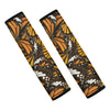 Tiger Monarch Butterfly Pattern Print Car Seat Belt Covers