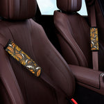 Tiger Monarch Butterfly Pattern Print Car Seat Belt Covers