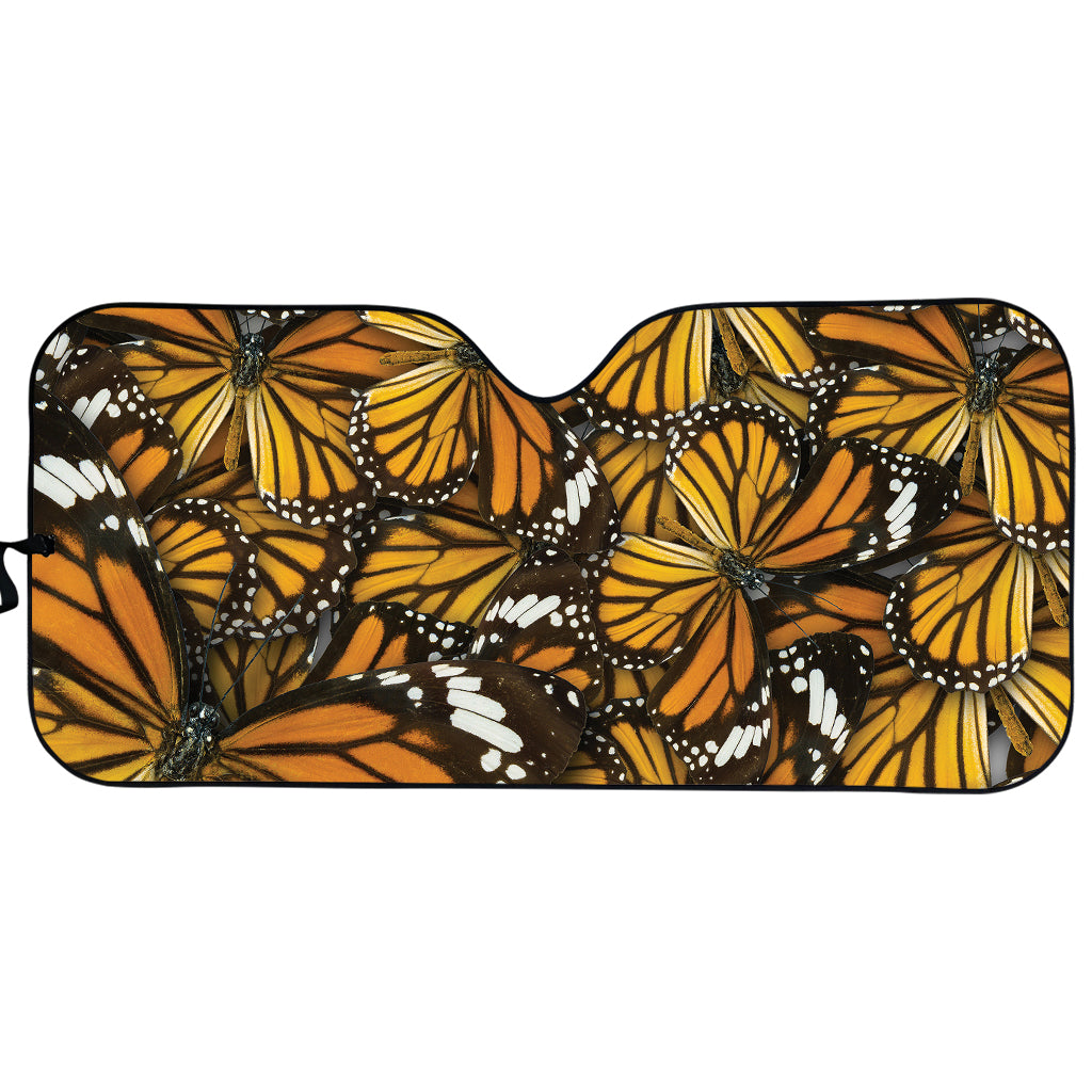 Tiger Monarch Butterfly Pattern Print Car Sun Shade