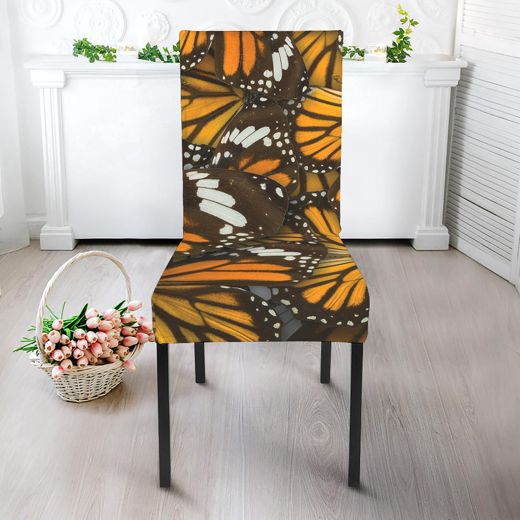 Tiger Monarch Butterfly Pattern Print Dining Chair Slipcover