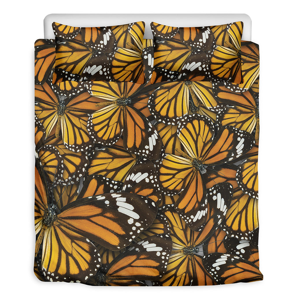 Tiger Monarch Butterfly Pattern Print Duvet Cover Bedding Set