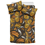 Tiger Monarch Butterfly Pattern Print Duvet Cover Bedding Set