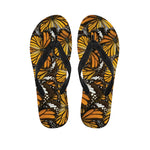 Tiger Monarch Butterfly Pattern Print Flip Flops