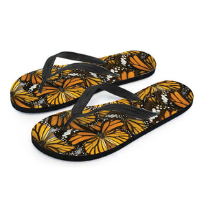 Tiger Monarch Butterfly Pattern Print Flip Flops