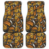 Tiger Monarch Butterfly Pattern Print Front and Back Car Floor Mats