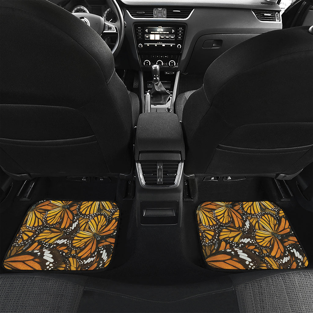 Tiger Monarch Butterfly Pattern Print Front and Back Car Floor Mats