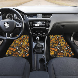 Tiger Monarch Butterfly Pattern Print Front Car Floor Mats