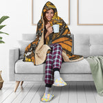Tiger Monarch Butterfly Pattern Print Hooded Blanket