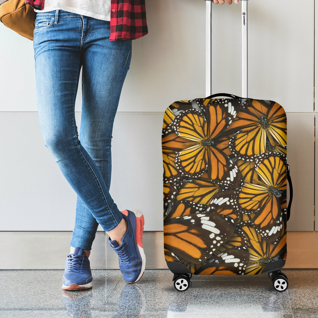 Tiger Monarch Butterfly Pattern Print Luggage Cover