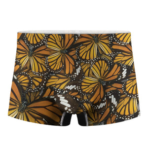 Tiger Monarch Butterfly Pattern Print Men's Boxer Briefs