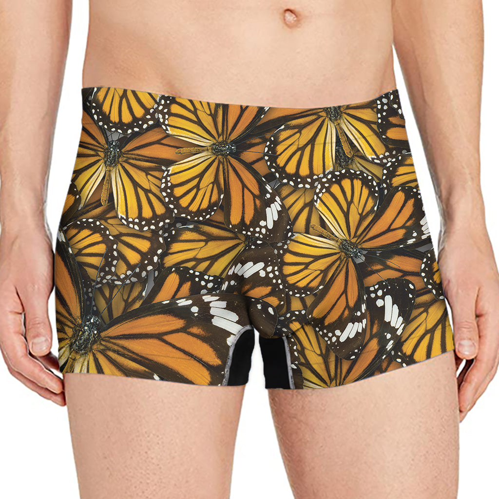 Tiger Monarch Butterfly Pattern Print Men's Boxer Briefs