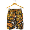 Tiger Monarch Butterfly Pattern Print Men's Shorts