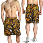 Tiger Monarch Butterfly Pattern Print Men's Shorts