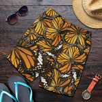 Tiger Monarch Butterfly Pattern Print Men's Shorts