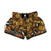 Tiger Monarch Butterfly Pattern Print Muay Thai Boxing Shorts