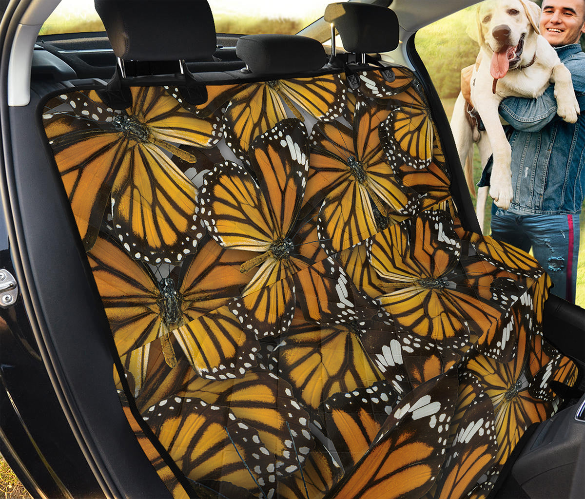 Tiger Monarch Butterfly Pattern Print Pet Car Back Seat Cover