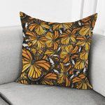 Tiger Monarch Butterfly Pattern Print Pillow Cover