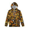 Tiger Monarch Butterfly Pattern Print Pullover Hoodie