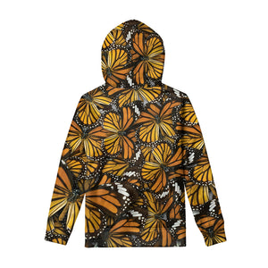 Tiger Monarch Butterfly Pattern Print Pullover Hoodie